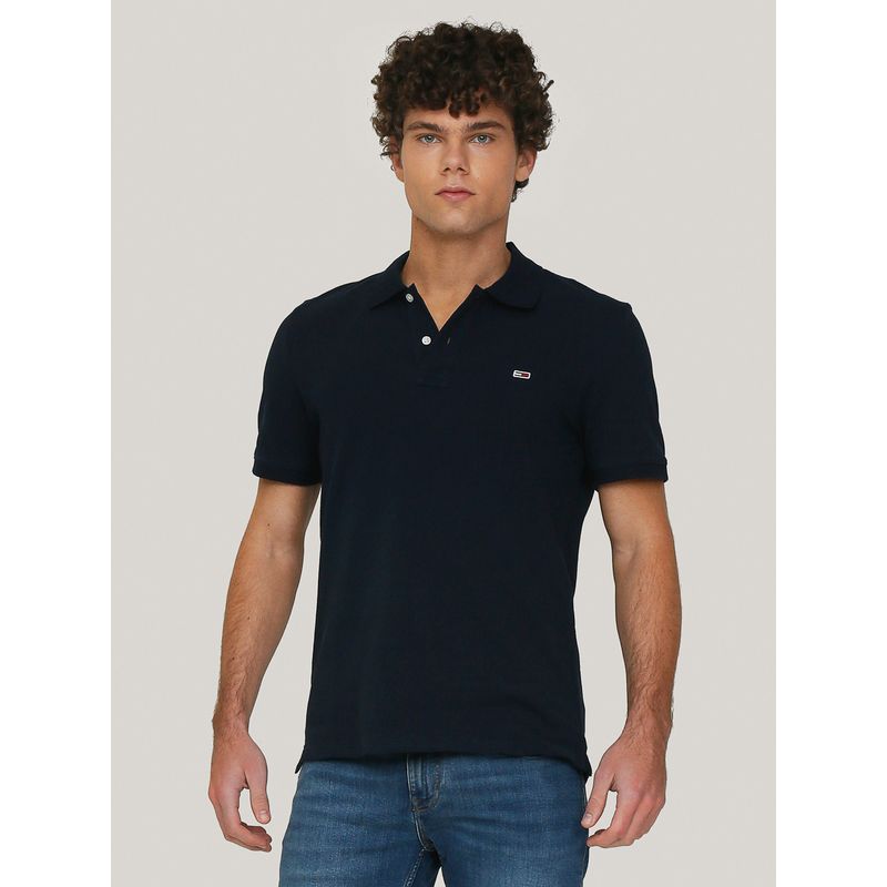 TOMMY HILFIGER - Polo Essential Con Logo Azul Tommy Jeans