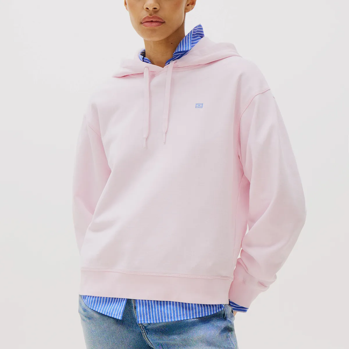 TOMMY HILFIGER - Polerón Hoodie Contrast Flag Logo Rosado Tommy Hilfiger