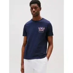 TOMMY HILFIGER - Polera Hilfiger Colour Crest Azul