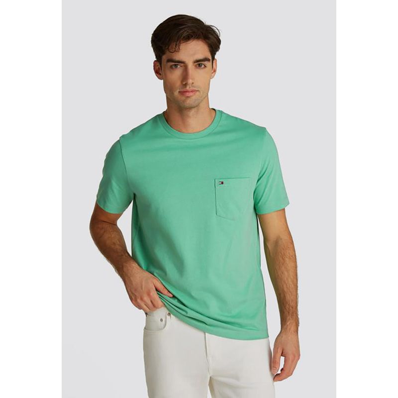 TOMMY HILFIGER - Polera Essential Solid Pocket Verde Tommy Hilfiger