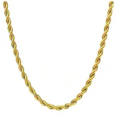 GENERICO - Cadena Collar Hombre Turbillon Acero Quirúrgico Gold 60cm