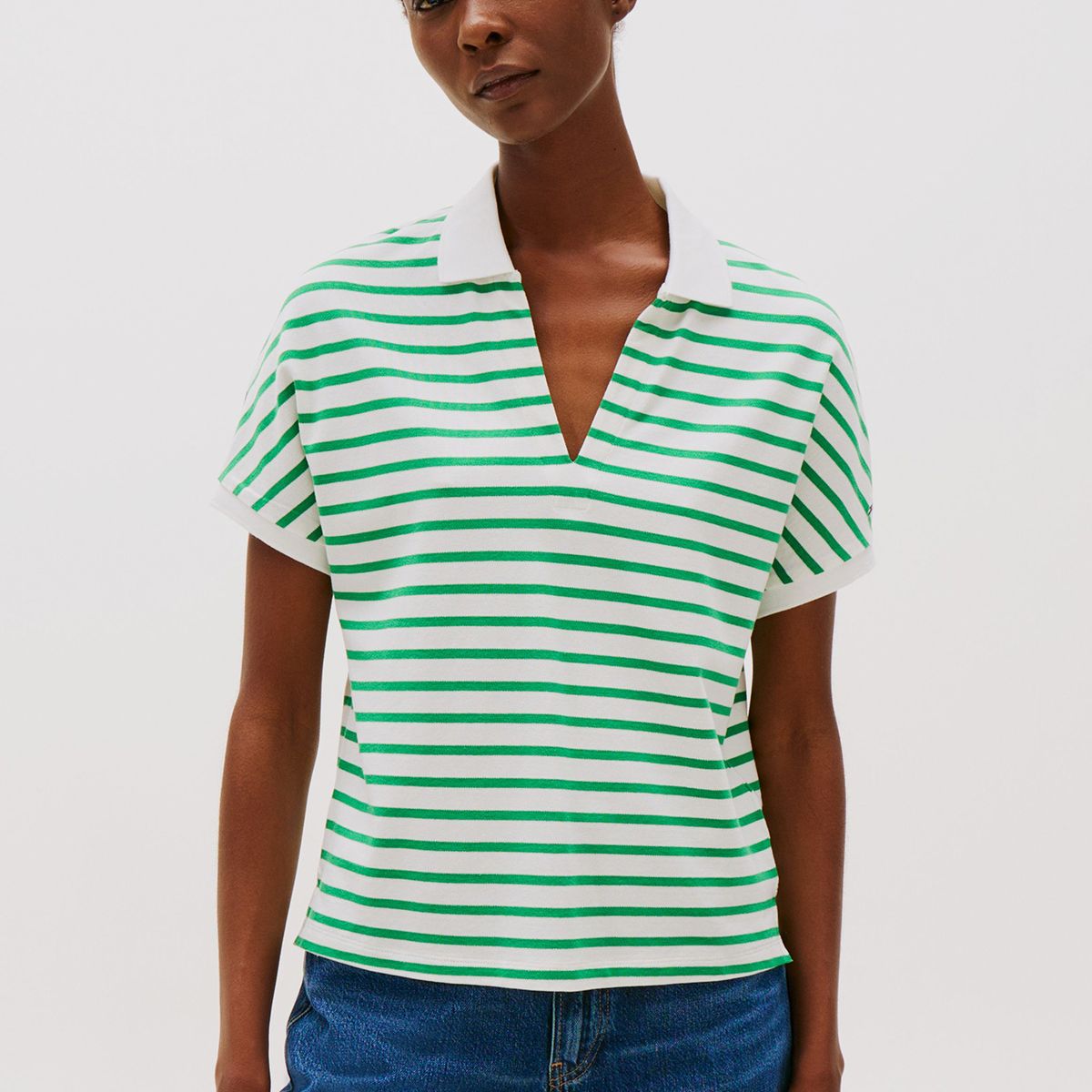 TOMMY HILFIGER - Polo Relaxed Solid Con Logo Verde Tommy Hilfiger