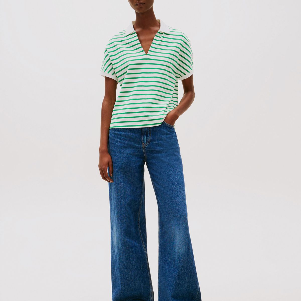 TOMMY HILFIGER - Polo Relaxed Solid Con Logo Verde Tommy Hilfiger