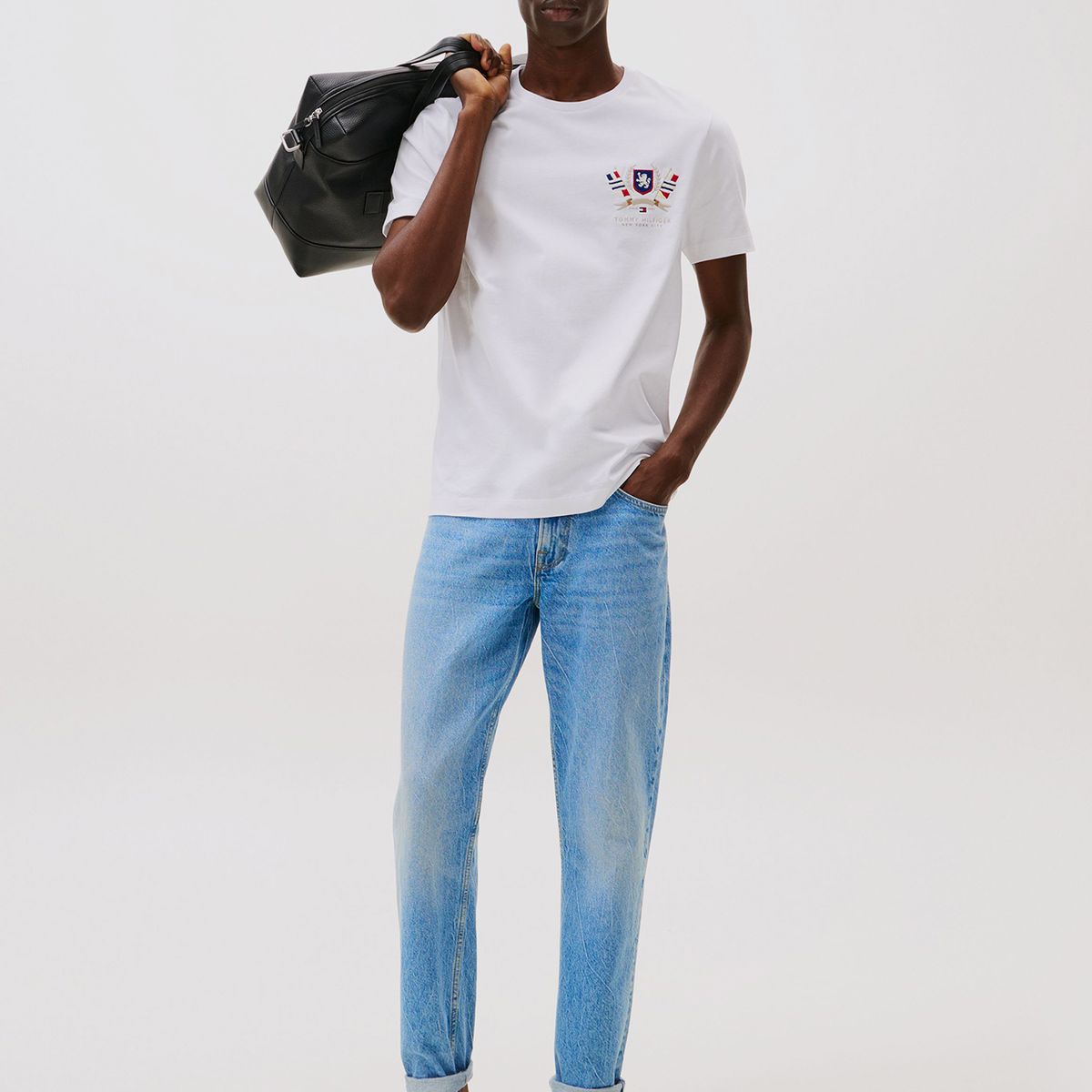 TOMMY HILFIGER - Polera Hilfiger Colour Crest Blanco Tommy Hilfiger