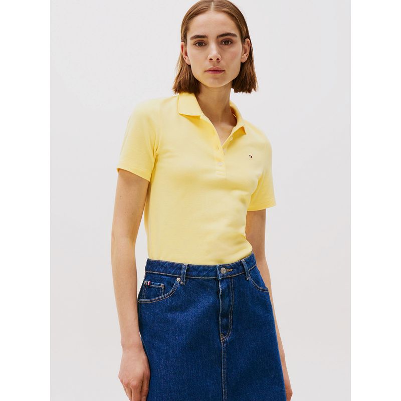 TOMMY HILFIGER - Polo 1985 Collection Slim Fit Amarillo Tommy Hilfiger