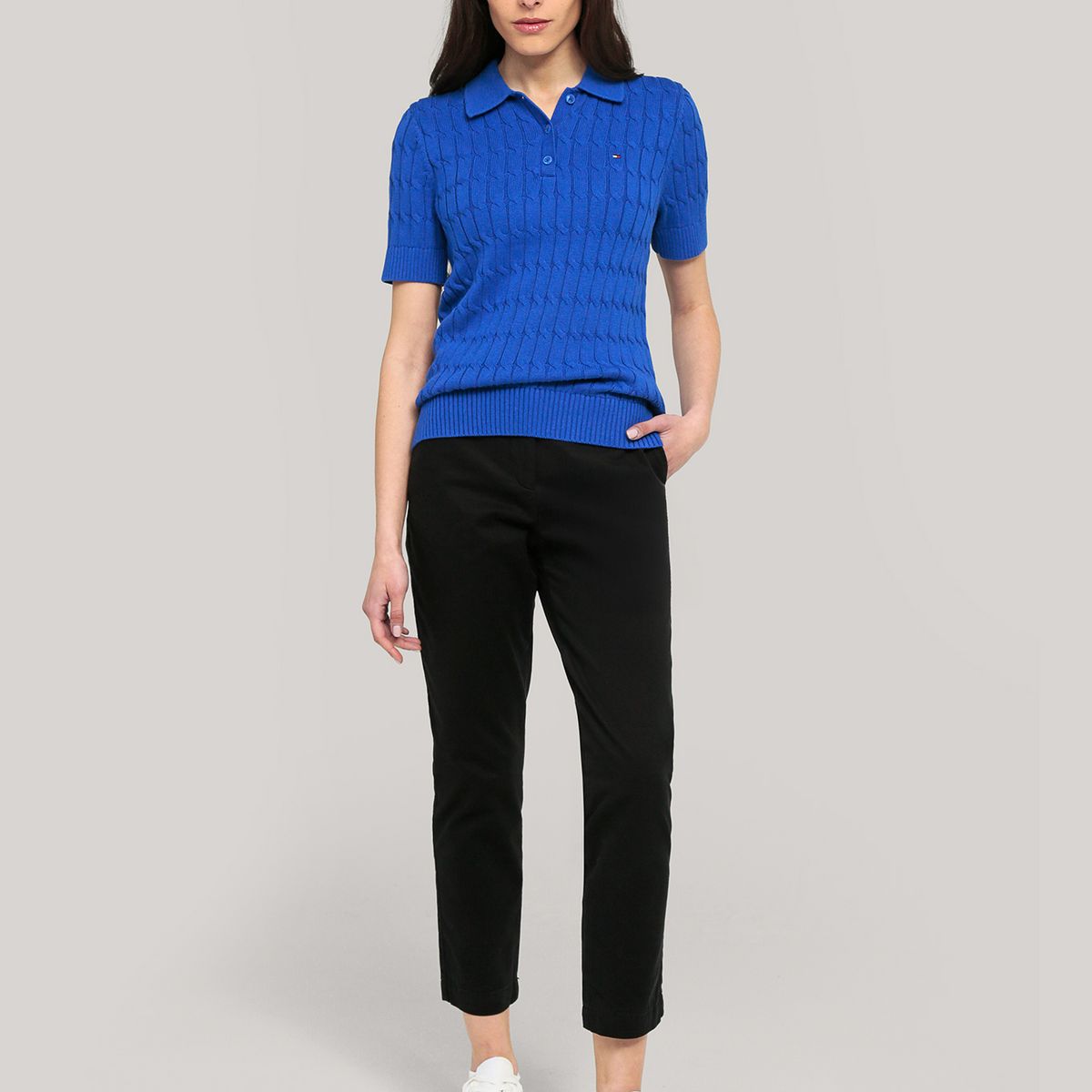 TOMMY HILFIGER - Sweater Cable Solid Azul Tommy Hilfiger