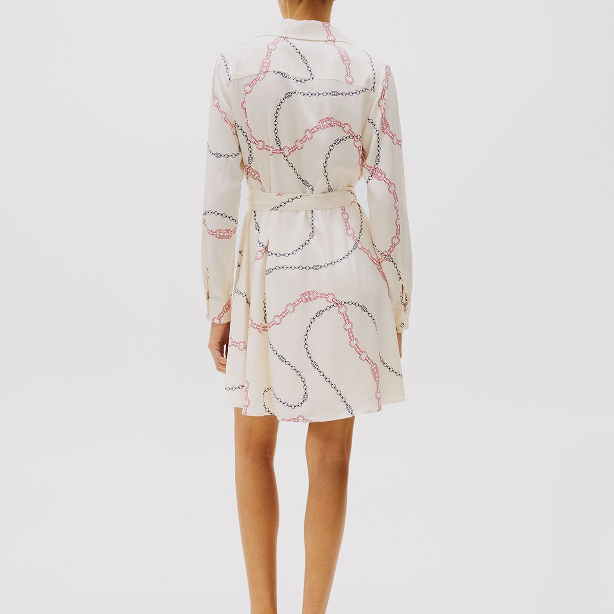 TOMMY HILFIGER - Vestido Cruzado Con Estampado Beige Tommy Hilfiger