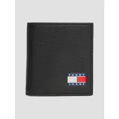 TOMMY HILFIGER - Billetera Heritage Plegable Negro Tommy Jeans