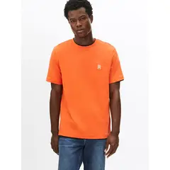 TOMMY HILFIGER - Polera Monogram Logo Naranjo