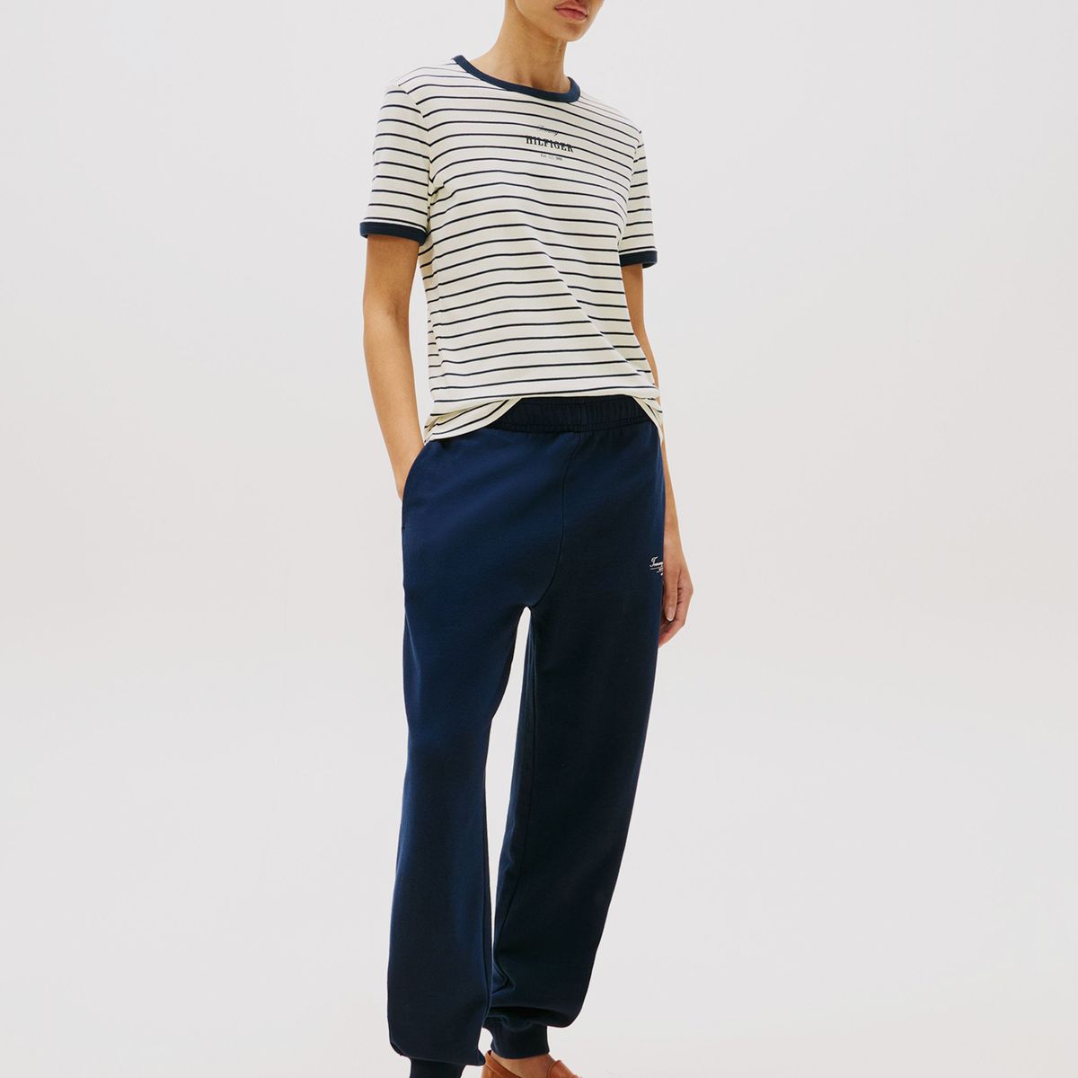 TOMMY HILFIGER - Polera Monotype Stripe Logo Multicolor Tommy Hilfiger