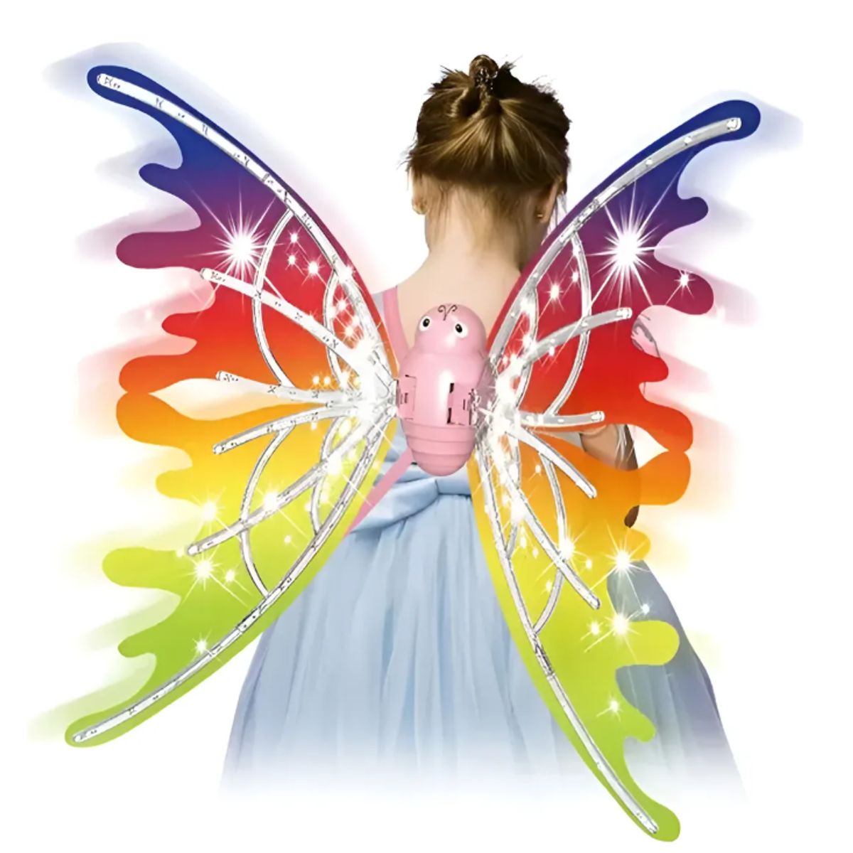 GENERICO - Alas Hada Mariposa Con Luz Disfraz Niña Led R57