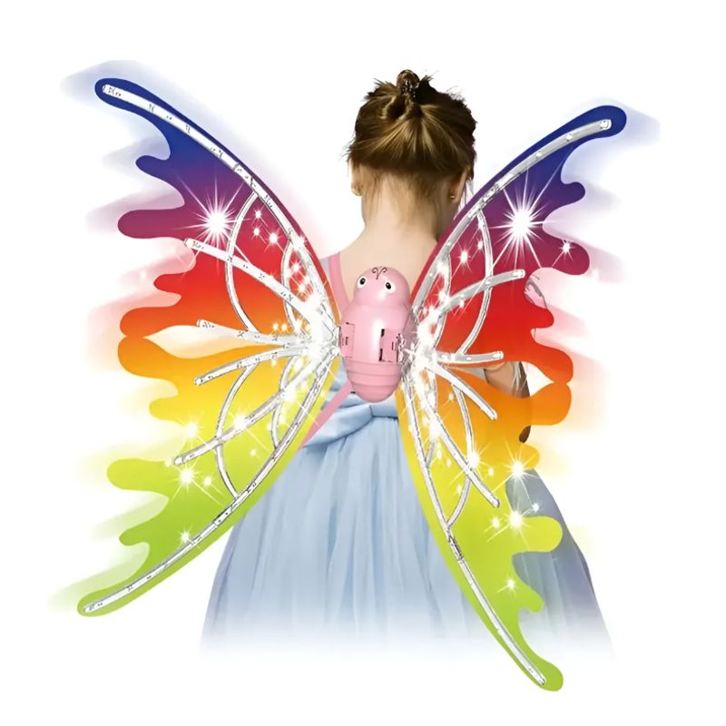 GENERICO - Alas Hada Mariposa Con Luz Disfraz Niña Led R57