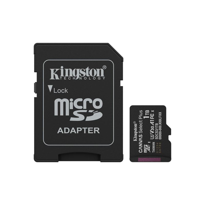 KINGSTON - Tarjeta MicroSDXC 1TB Kingston SDCS3 Canvas Select Plus