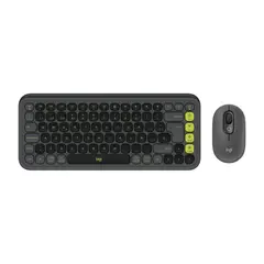 LOGITECH - Kit Teclado y Mouse inalámbrico POP Icon Grafito Español