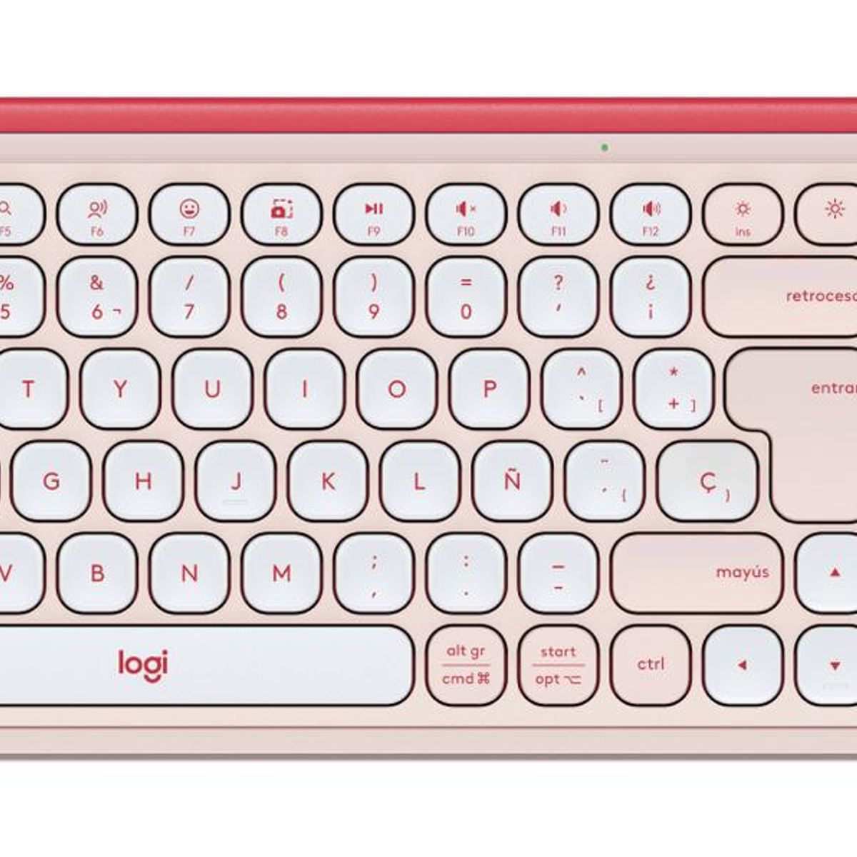 LOGITECH - Kit Teclado y Mouse inalámbrico Logitech POP Icon Rosado Español