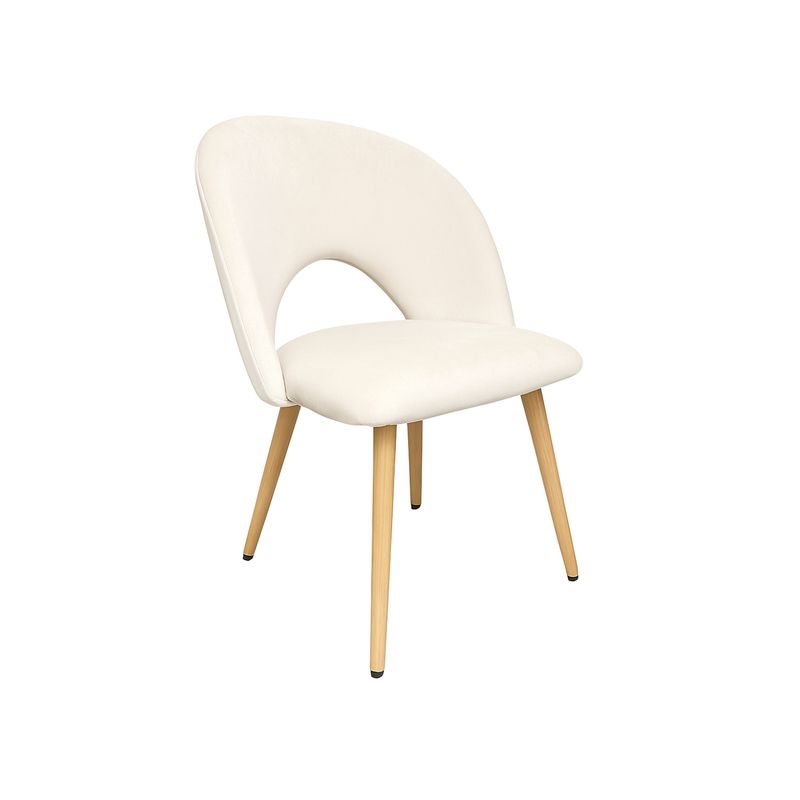 HABITA2 CHILE - Silla Elsa Wood Terciopelo - Beige