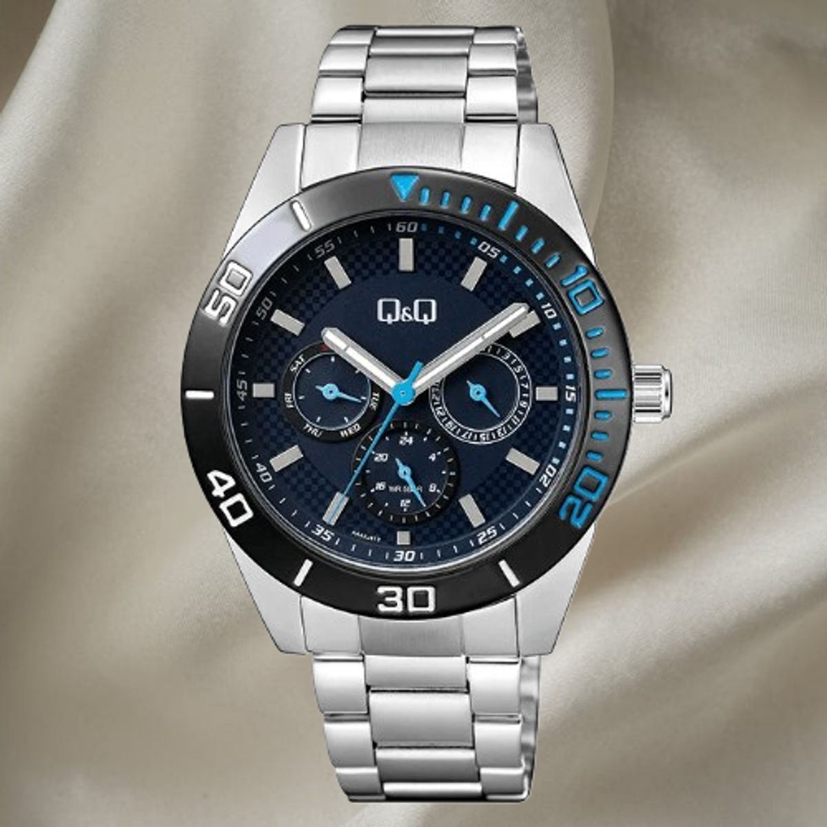 QYQ - RELOJ MARCA QYQ AA42J412Y HOMBRE METAL MULTIFECHA