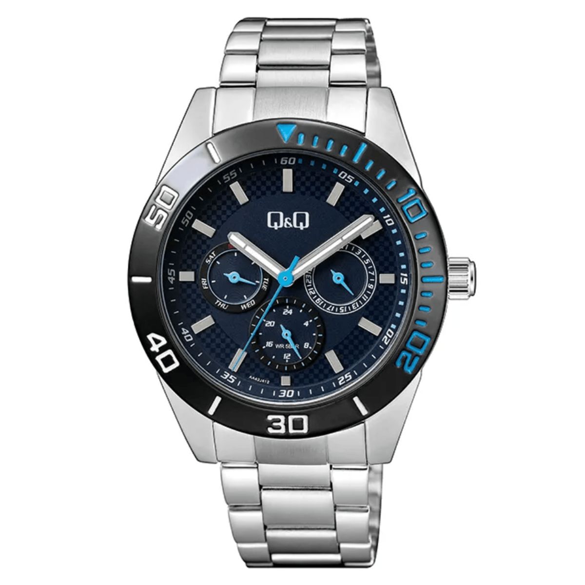 QYQ - RELOJ MARCA QYQ AA42J412Y HOMBRE METAL MULTIFECHA