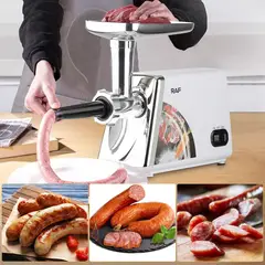 MOVI - Moledora de Carne Eléctrica RAF con Accesorios- Picadora y Embutidora