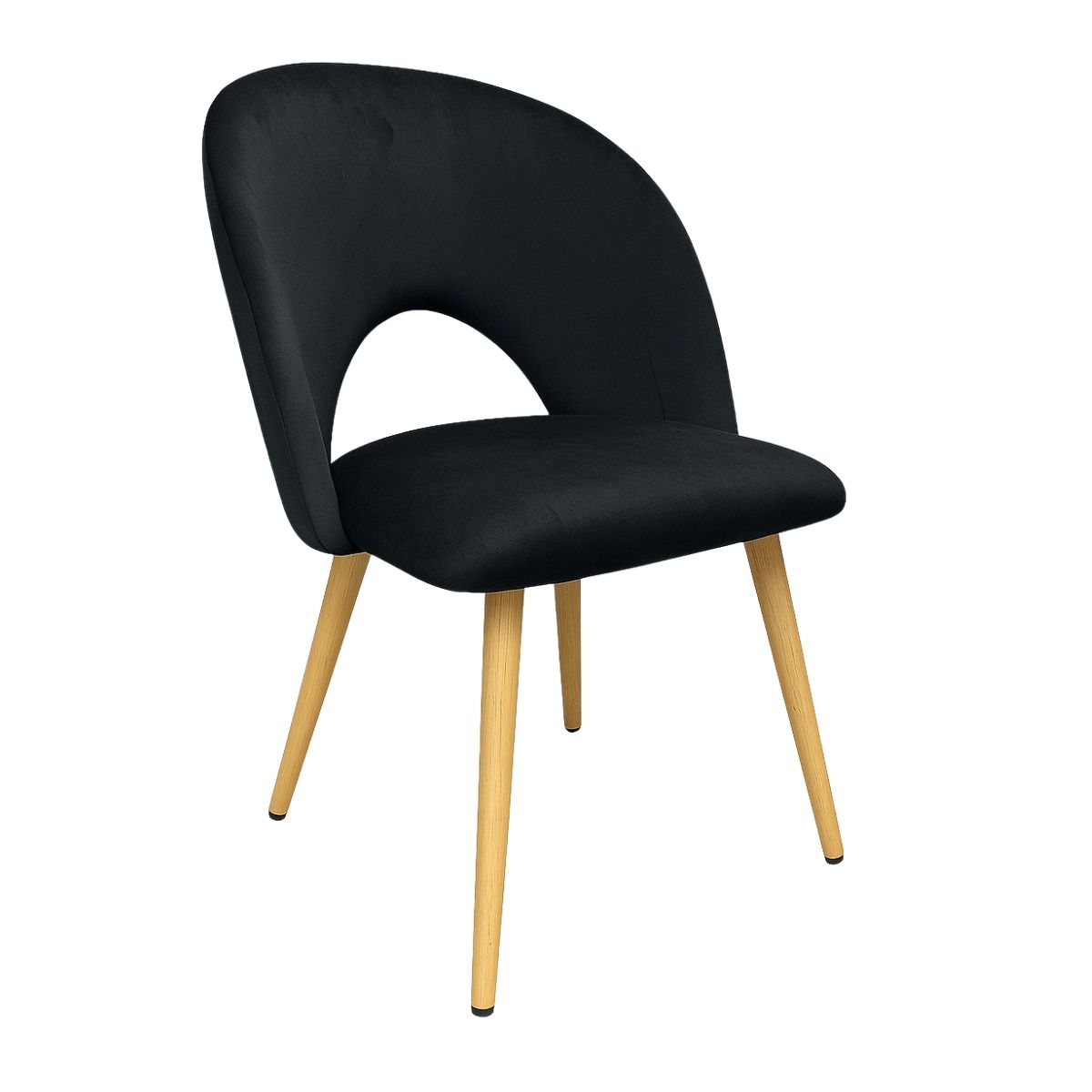 HABITA2 CHILE - Silla Elsa Wood Terciopelo - Negro