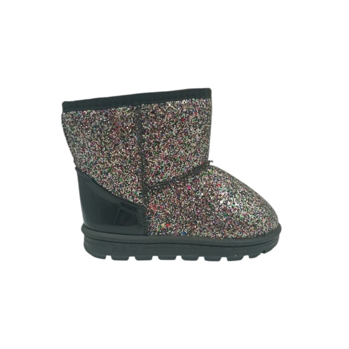 HERIEL - Bota Pantubota Plateada Glitter Niña