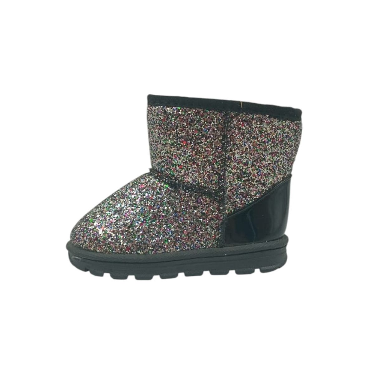 HERIEL - Bota Pantubota Plateada Glitter Niña