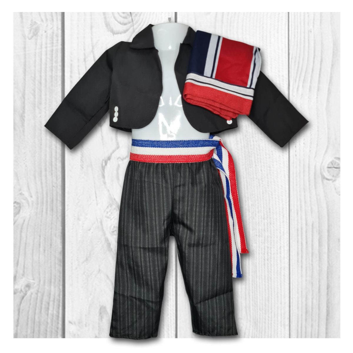 MORLAN - Traje Tipico Vestimenta Huaso Niño Fiestas Patrias Chile Poncho