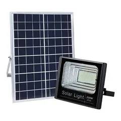 GENERICO - Foco LED con Panel Solar 200W Iluminación Exterior Resistente al Agua IP66