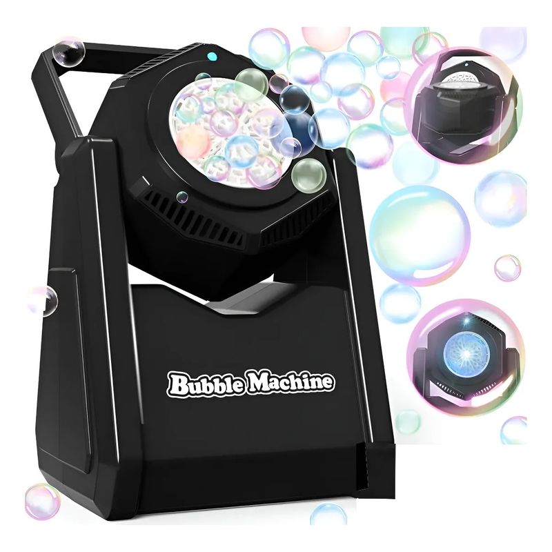 NO LOGO - Máquina De Burbujas Automática Portatil Pila O Usb Negro