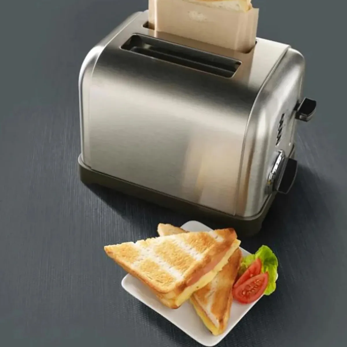 GENERICO - 2 Packs de 6 Bolsas reutilizables para sandwich en tostadora