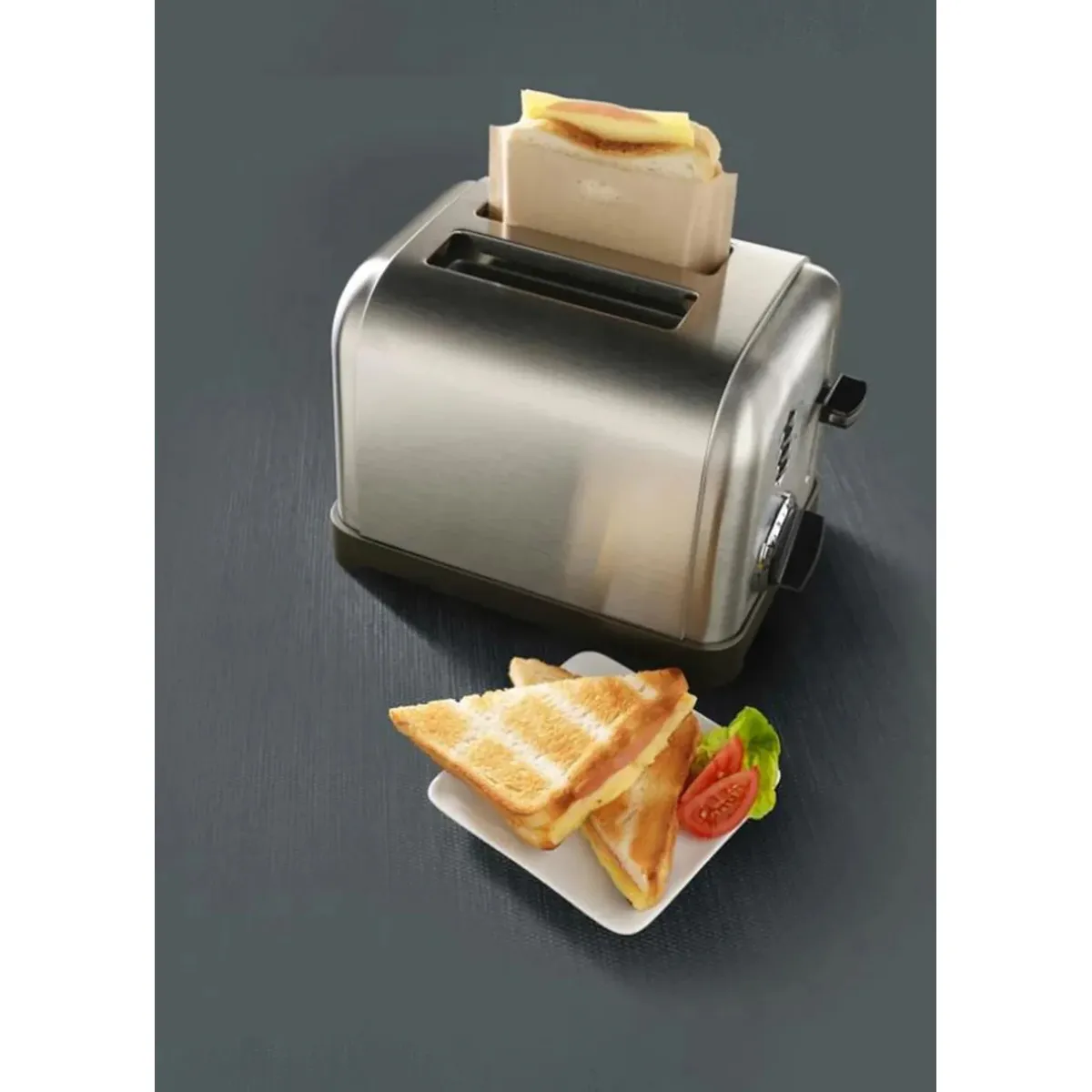 GENERICO - 2 Packs de 6 Bolsas reutilizables para sandwich en tostadora