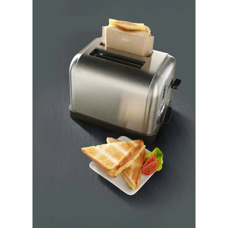 GENERICO - 2 Packs de 6 Bolsas reutilizables para sandwich en tostadora
