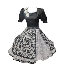 GENERICO - Vestido Huasa Negro Cueca China Talla L Bailes Tipicos