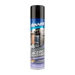 GENERICO - Limpiador y Brillador Binner Acero Inoxidable Espuma 400ml