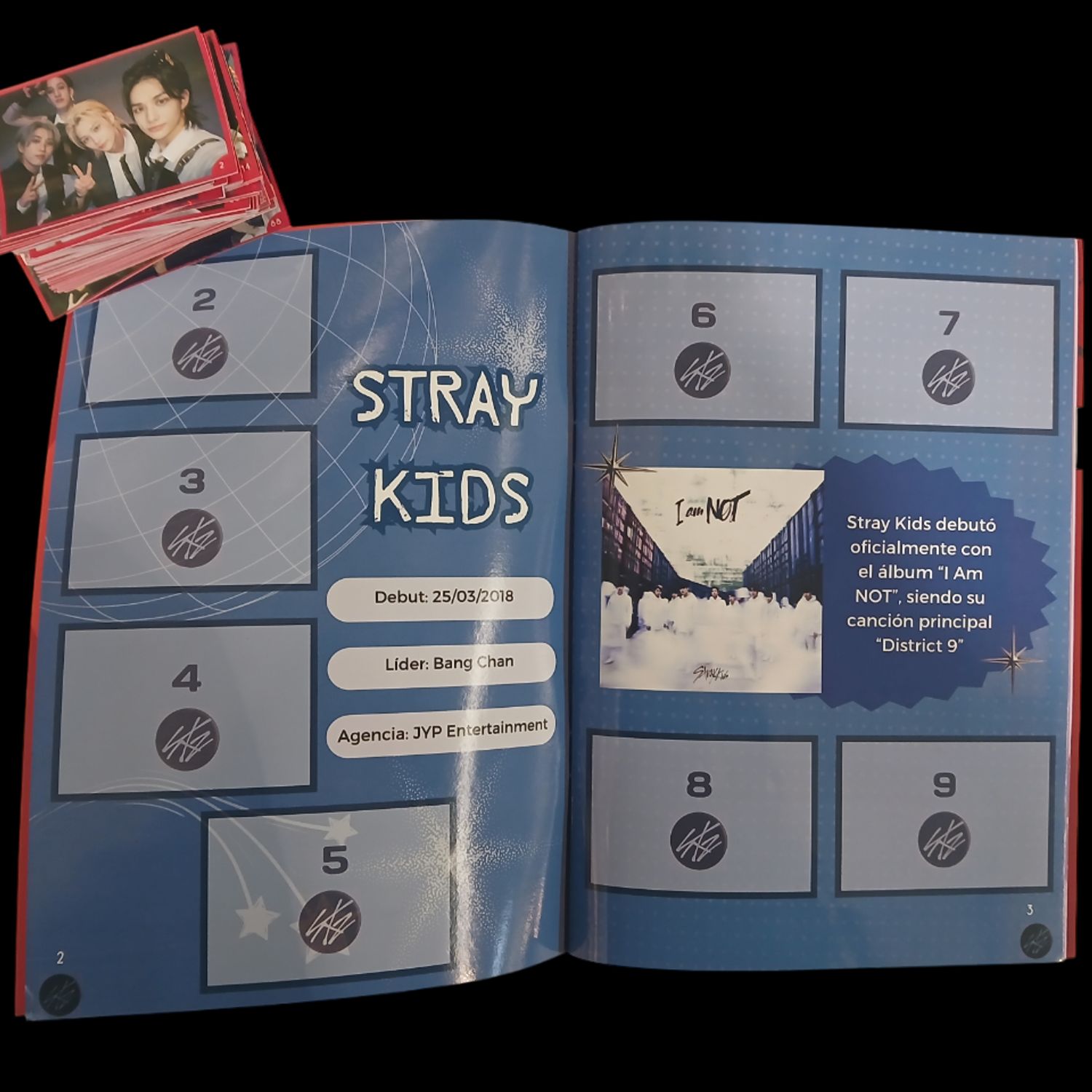 GENERICO Mini Álbum StrayKids + Todas Sus Láminas A Pegar