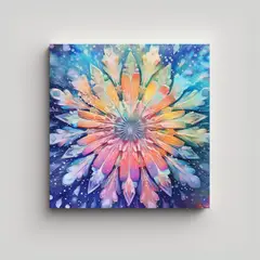 GENERICO - Cuadro Temático De Luz Y Belleza Un Mundo 90x90 Cm