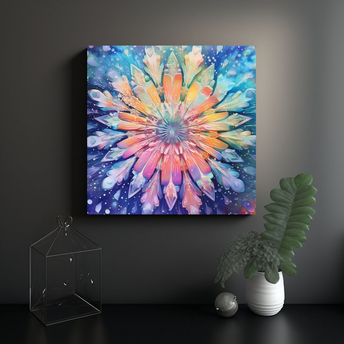 GENERICO - Cuadro Temático De Luz Y Belleza Un Mundo 90x90 Cm