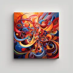 GENERICO - Pintura Decorativa Abstracta Sobre Lienzo En 90x90 Cm