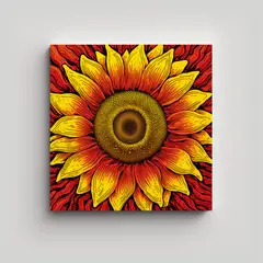 GENERICO - Cuadro De Pared Tema Artesanal Estilo Junji Ito 70x70 Cm.