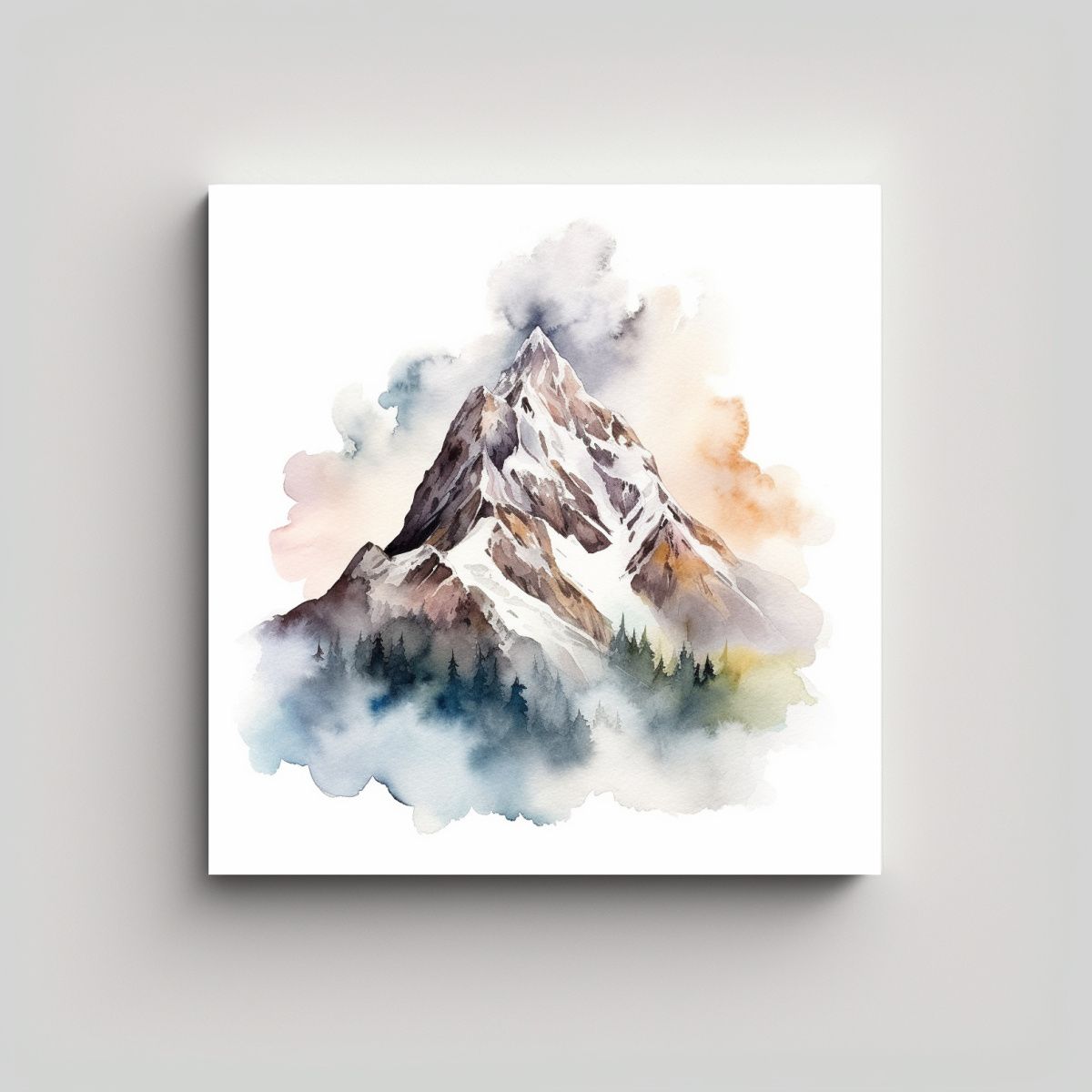GENERICO - Cuadro Moderno Exposición De Montaña En 90x90 Cm