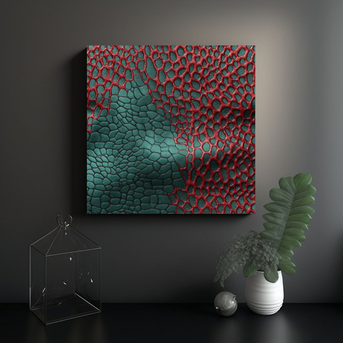 GENERICO - Pinturas Decorativas Con Textura De Tela Estilo 80x80 Cm.