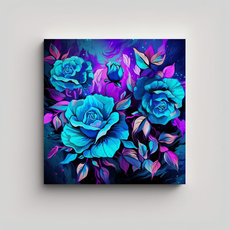 GENERICO - Pinturas Decorativas En Estilo Neonoir Con 70x70 Cm