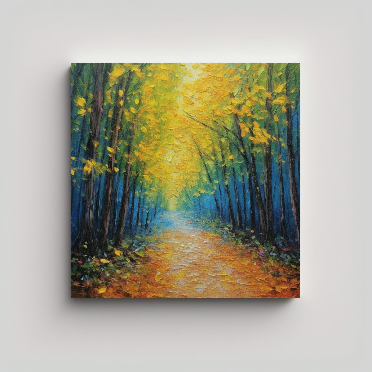 GENERICO - Lienzo De árbol De Arce Con Hojas Amarillas 70x70 Cm