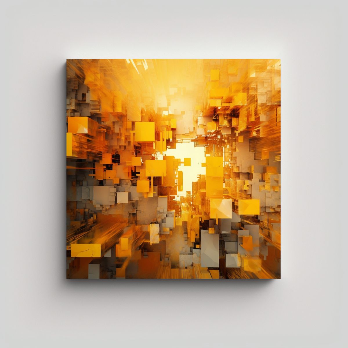 GENERICO - Composición Abstracta Luminosa Arte Inspirador 80x80 Cm