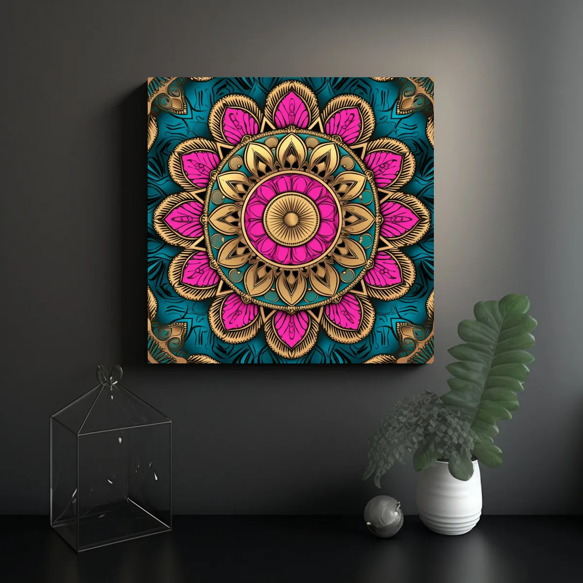 GENERICO - Plantilla De Lienzo Con Diseño Inspirador En 90x90 Cm
