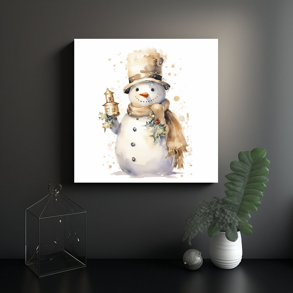 GENERICO - Pinturas De Decoración De Navidad Con Muñeco De 90x90 Cm