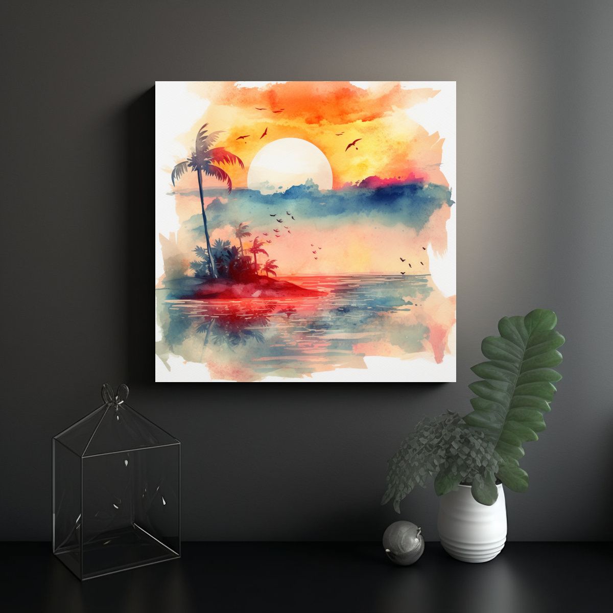 GENERICO - Pintura Decorativa De Verano Con Vibraciones 90x90 Cm