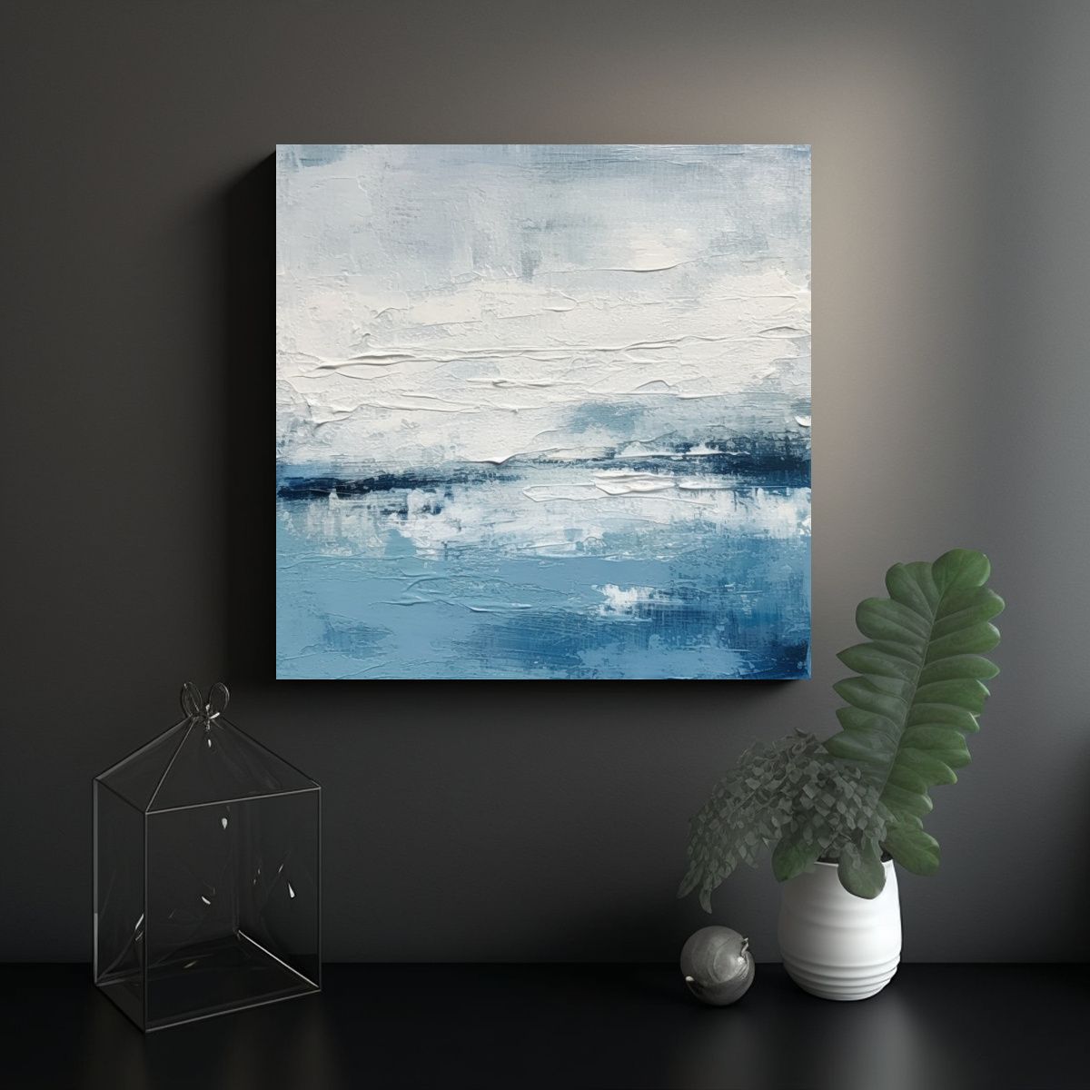 GENERICO - Obra De Arte Minimalista Moderna En Acrílico 90x90 Cm