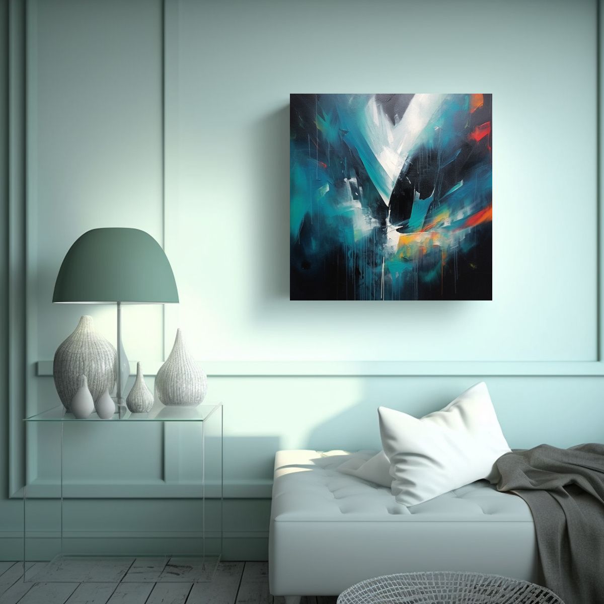 GENERICO - Lienzo Abstracto Para Decoración Del Hogar 80x80 Cm