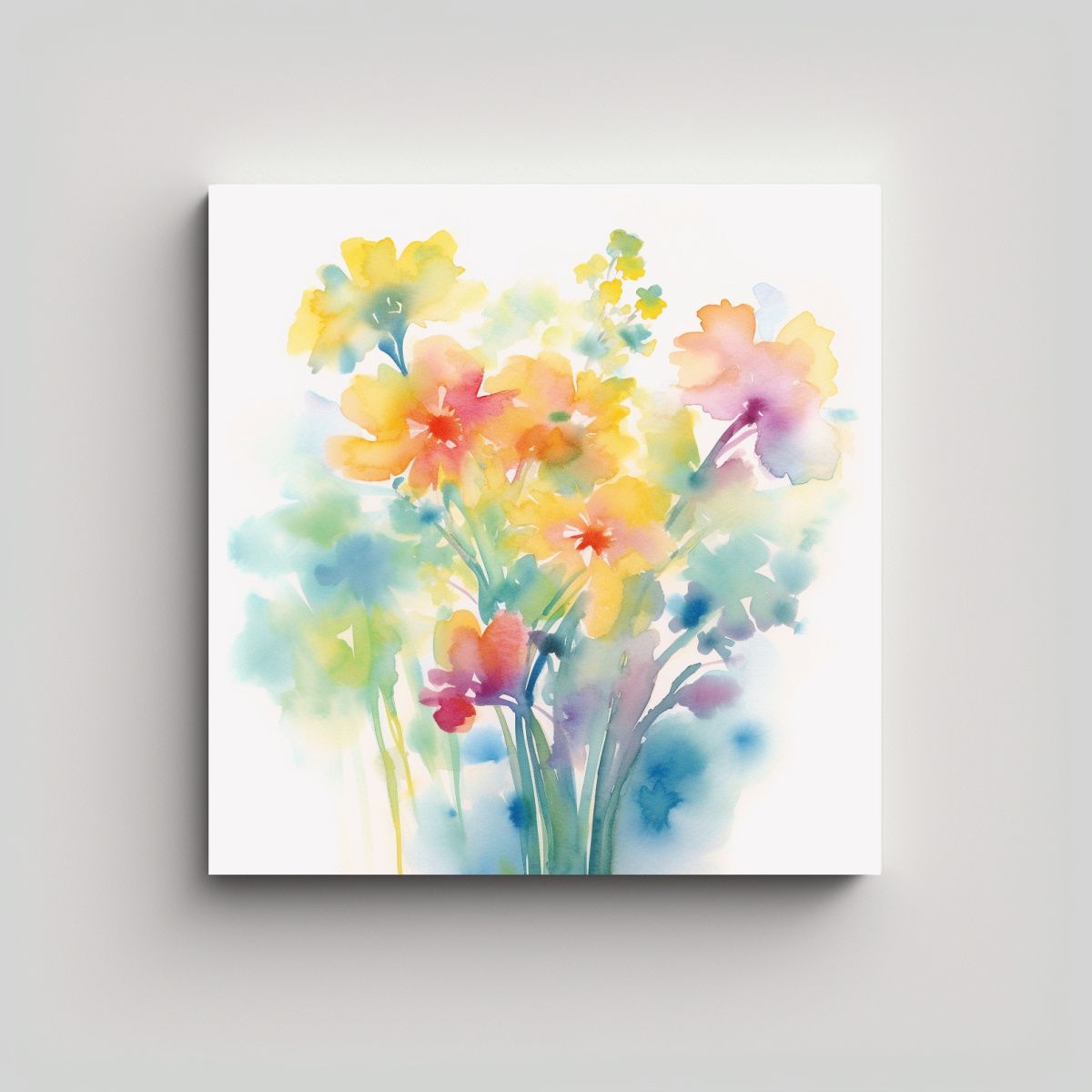 GENERICO - Dibujo Detallado En Tela En Bastidor Abstracto 90x90 Cm